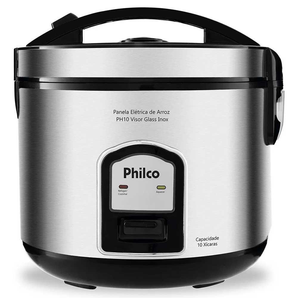 Panela De Arroz Elétrica Philco Ph 10 Xícaras Preta/Inox - 1