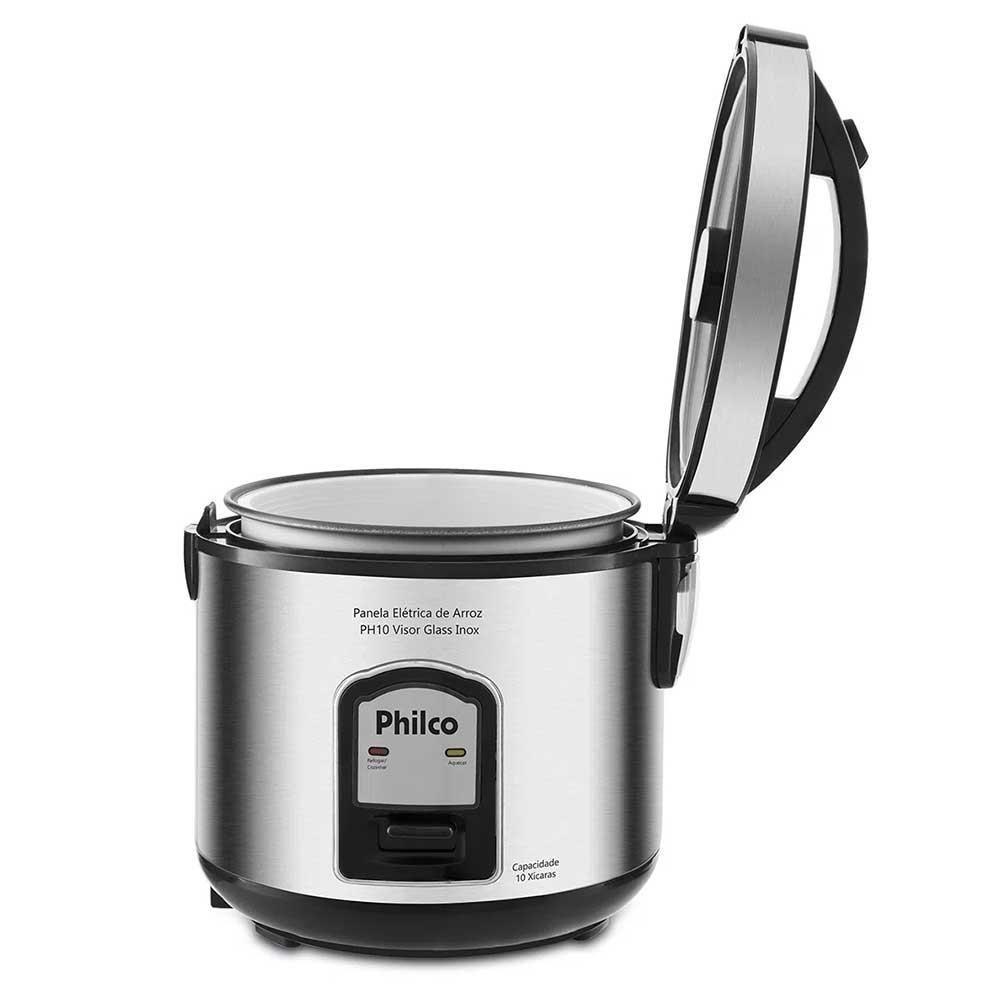 Panela De Arroz Elétrica Philco Ph 10 Xícaras Preta/Inox - 5