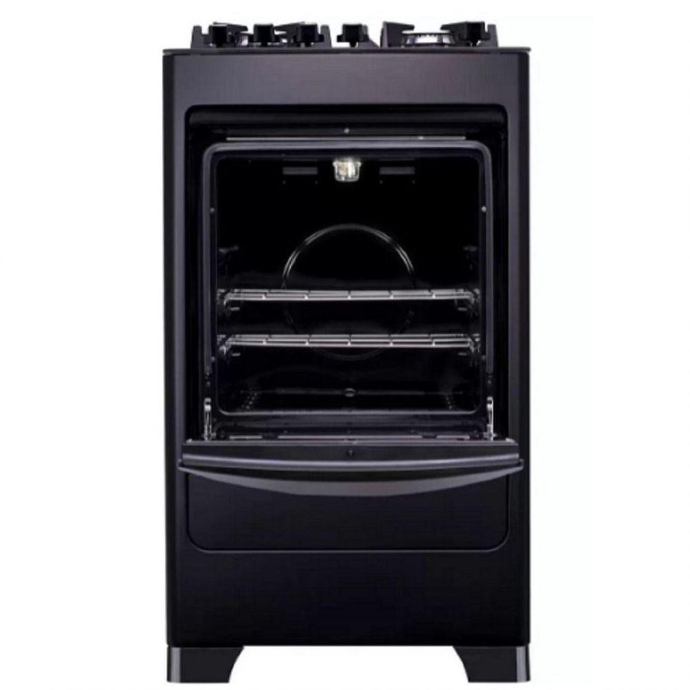 Fogão De Piso 4 Bocas Automático Supreme Glass Mesa Em Vidro Dako Preto Bivolt - 5