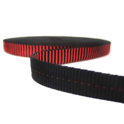 Fita Tubular 19mm Gt Alta Resistência Preta Com Vermelho.