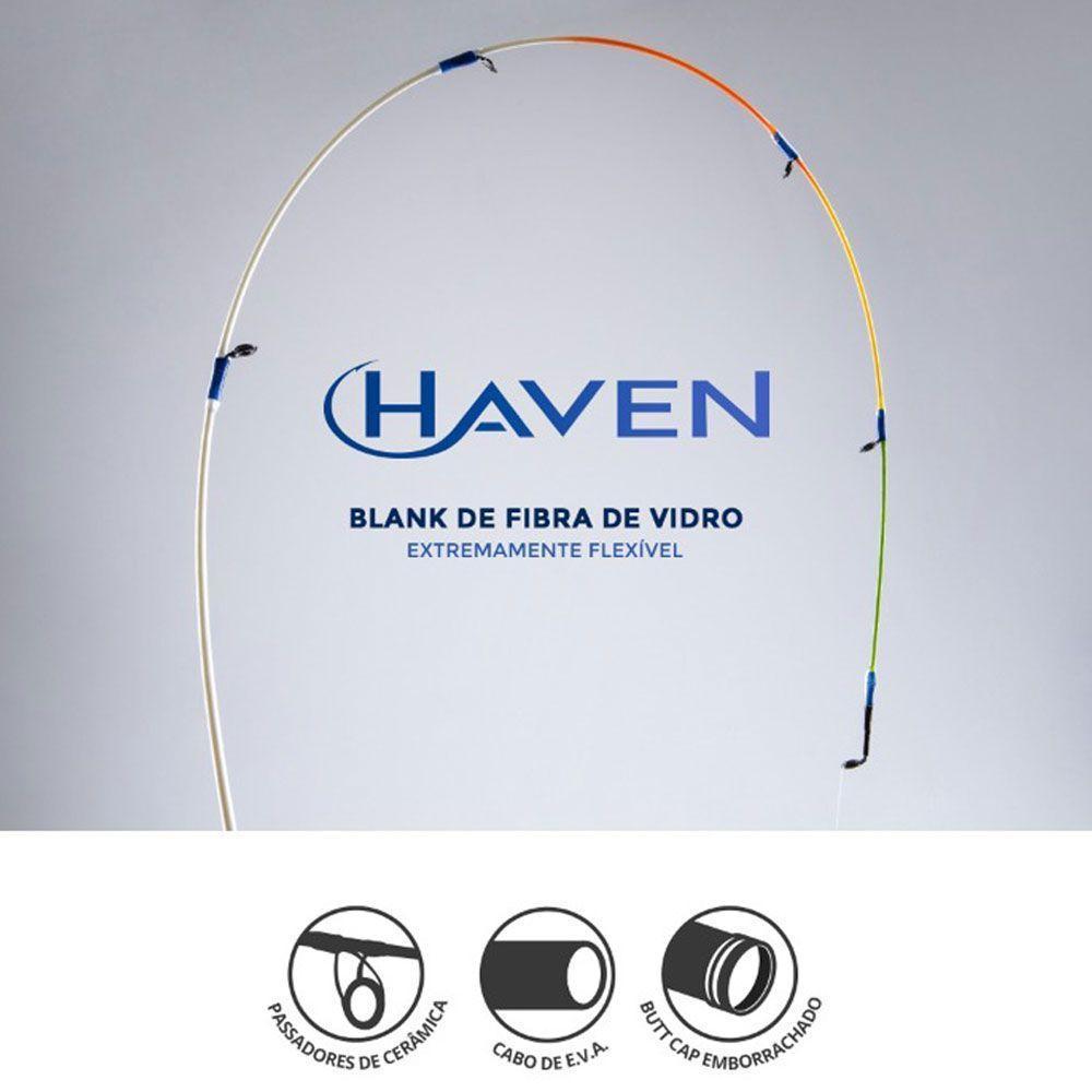 Vara Haven 10lbs 1,98m Super Flexível e Sensível P/ Molinete - 2