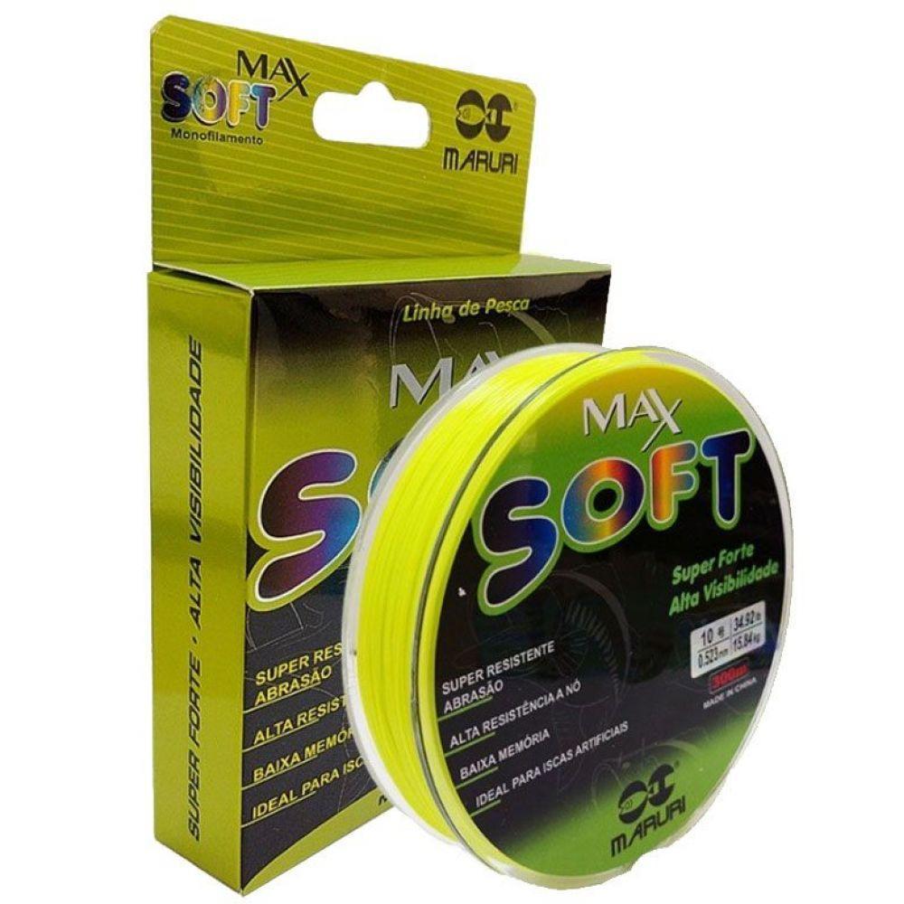 Linha Monofilamento Soft Max Verde 300m 0,52mm 34lbs - 1