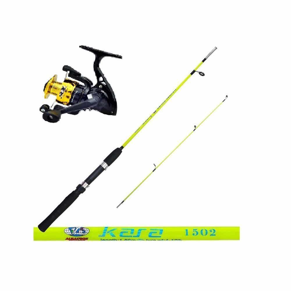 Conjunto Molinete + Vara Kara 1,35cm - 1