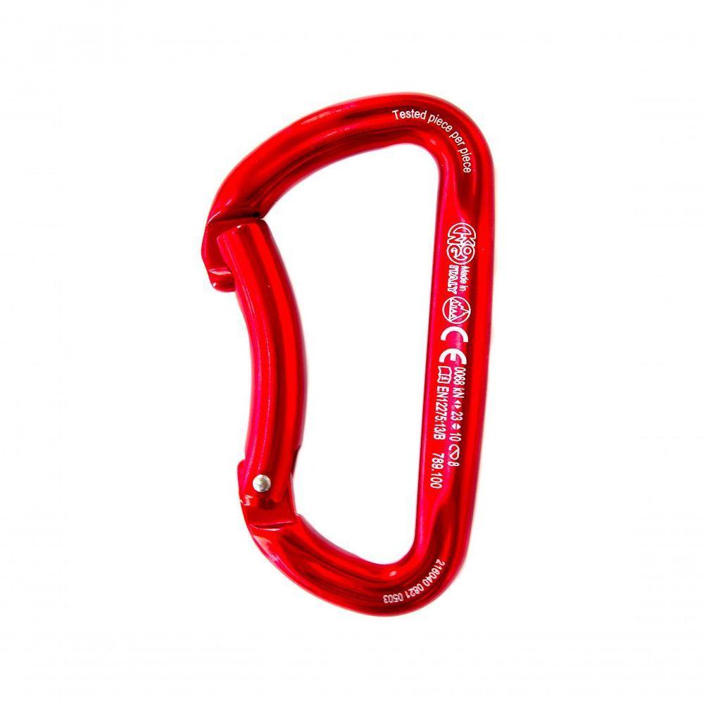 Mosquetão Alumínio Sem Trava 23kn Curvo Ce Uiaa Kong - 1