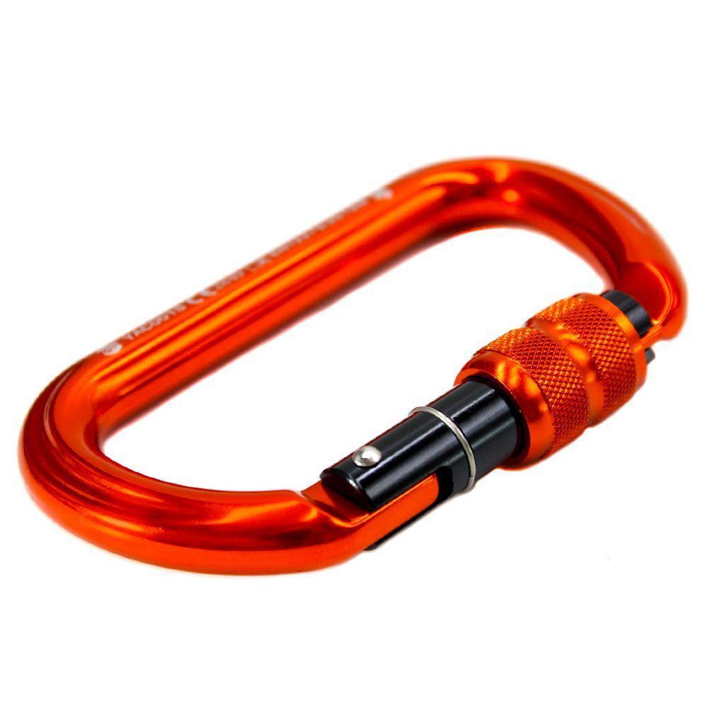 Mosquetão Sideup Alumínio Oval Trava Rosca 25kn Ce En Nbr Laranja - 2