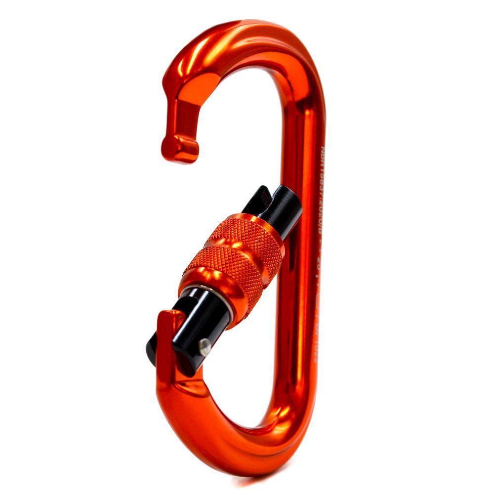 Mosquetão Sideup Alumínio Oval Trava Rosca 25kn Ce En Nbr Laranja - 3