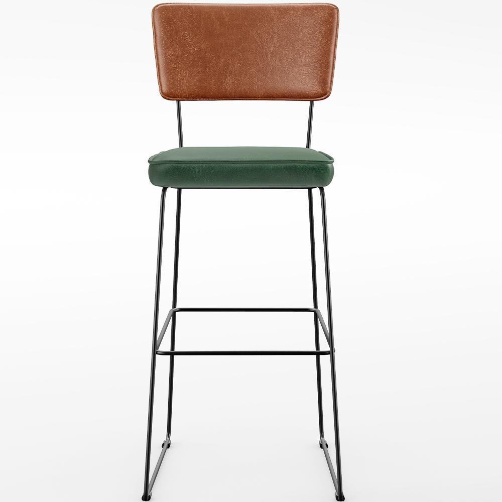 Kit 04 Banquetas Altas Camel Facto Verde Musgo - 5