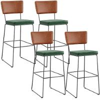 Kit 04 Banquetas Altas Camel Facto Verde Musgo - 1