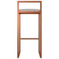 Kit 03 Banquetas Alta Hanna Bronze Linho Bege