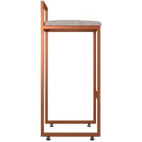 Kit 03 Banquetas Alta Hanna Bronze Linho Bege - 8