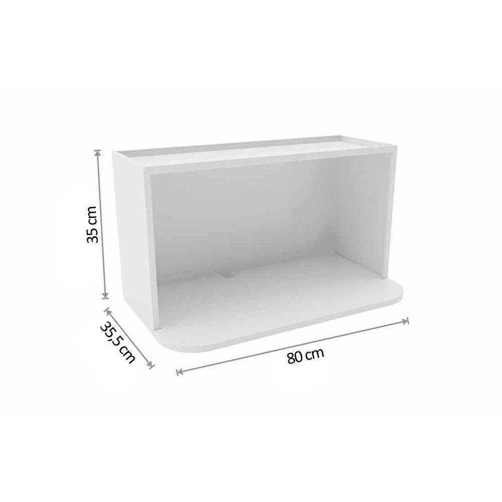Nicho Para Cozinha P- Microondas 80cm Branco - Bertolini - 3