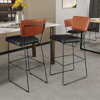 Kit 03 Banquetas Altas Camel Preto - 9