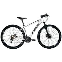 Bicicleta Aro 29 Ksw Xlt 24 Marchas Shimano Freio Hidraulico Branco Preto 19´´ - 2