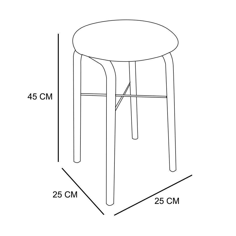 Banqueta Baixa Manu Corino Bege - 4