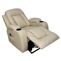 Poltrona Do Papai Austin Com Elevação Lift 150º Massagem Aquecimento Pu Bege G31 - Gran Belo - 5