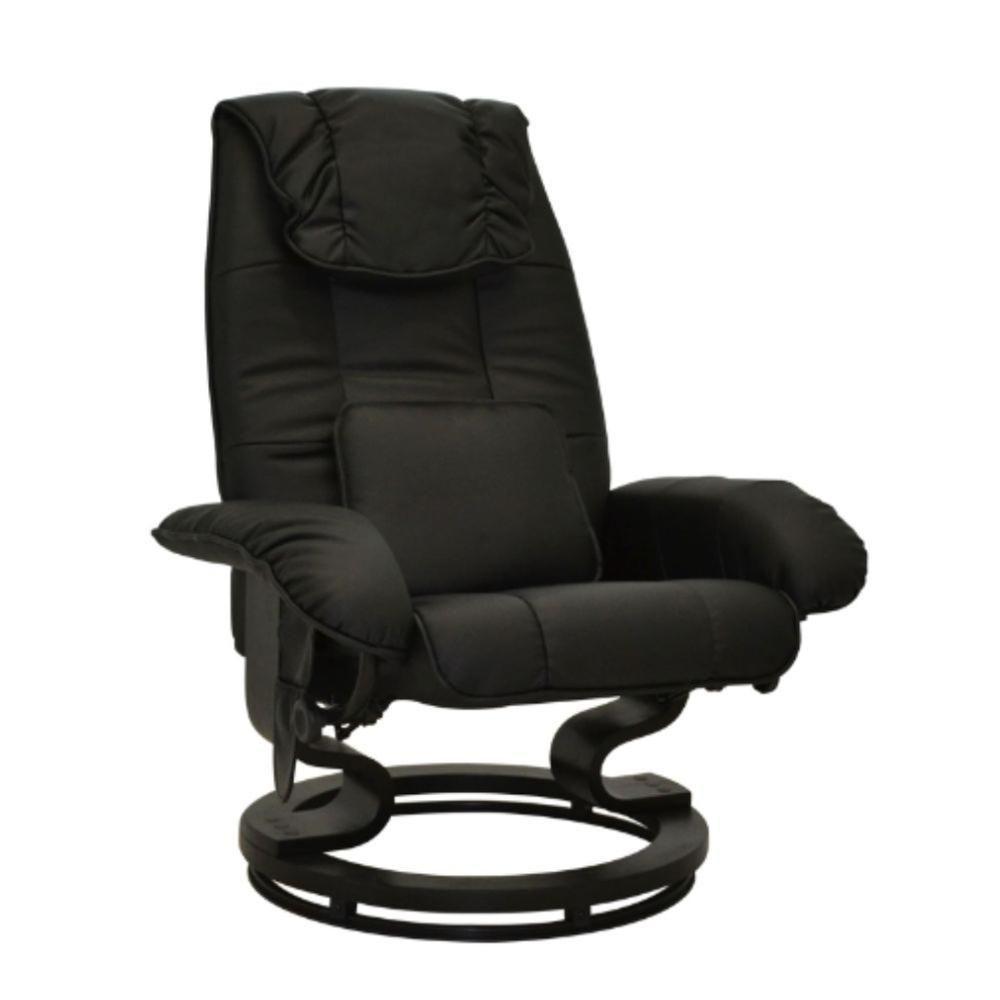 Poltrona De Massagem Louisiana Rivatti Com Apóio Para Pés Revestimento Preto - 4