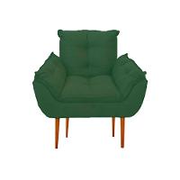 Kit 05 Poltrona Opala Sofá Sala, Quarto, Escritório Suede Cor:verde - 5