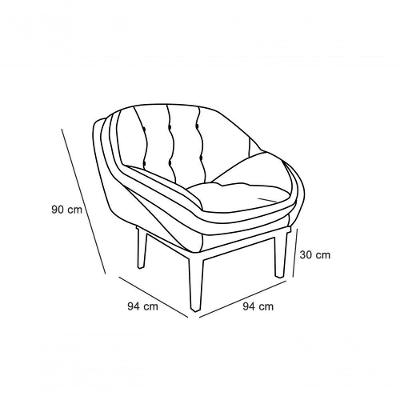 Poltrona Decorativa Marcela Veludo Azul Marinho