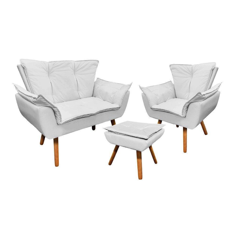 Kit 01 Namoradeira Opala 01 Poltrona Opala e 01 Puff Opala - 2