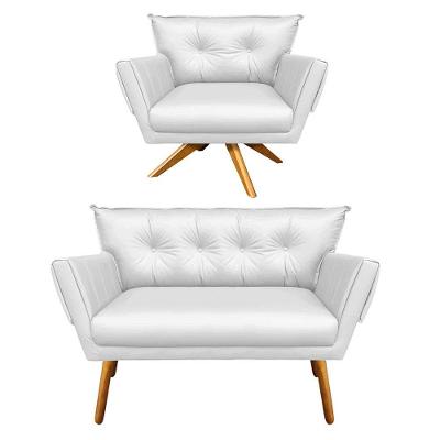 Kit 01 Namoradeira e 01 Poltrona Giratória Anitta Corino