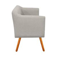 Namoradeira Julia 2 Lugares Linho Fino Bege A27 Strass Pés - 8