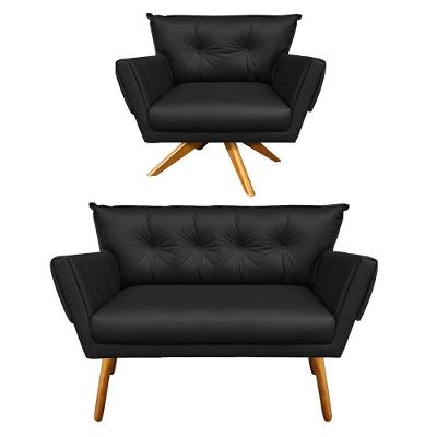 Kit 01 Namoradeira e 01 Poltrona Giratória Anitta Corino