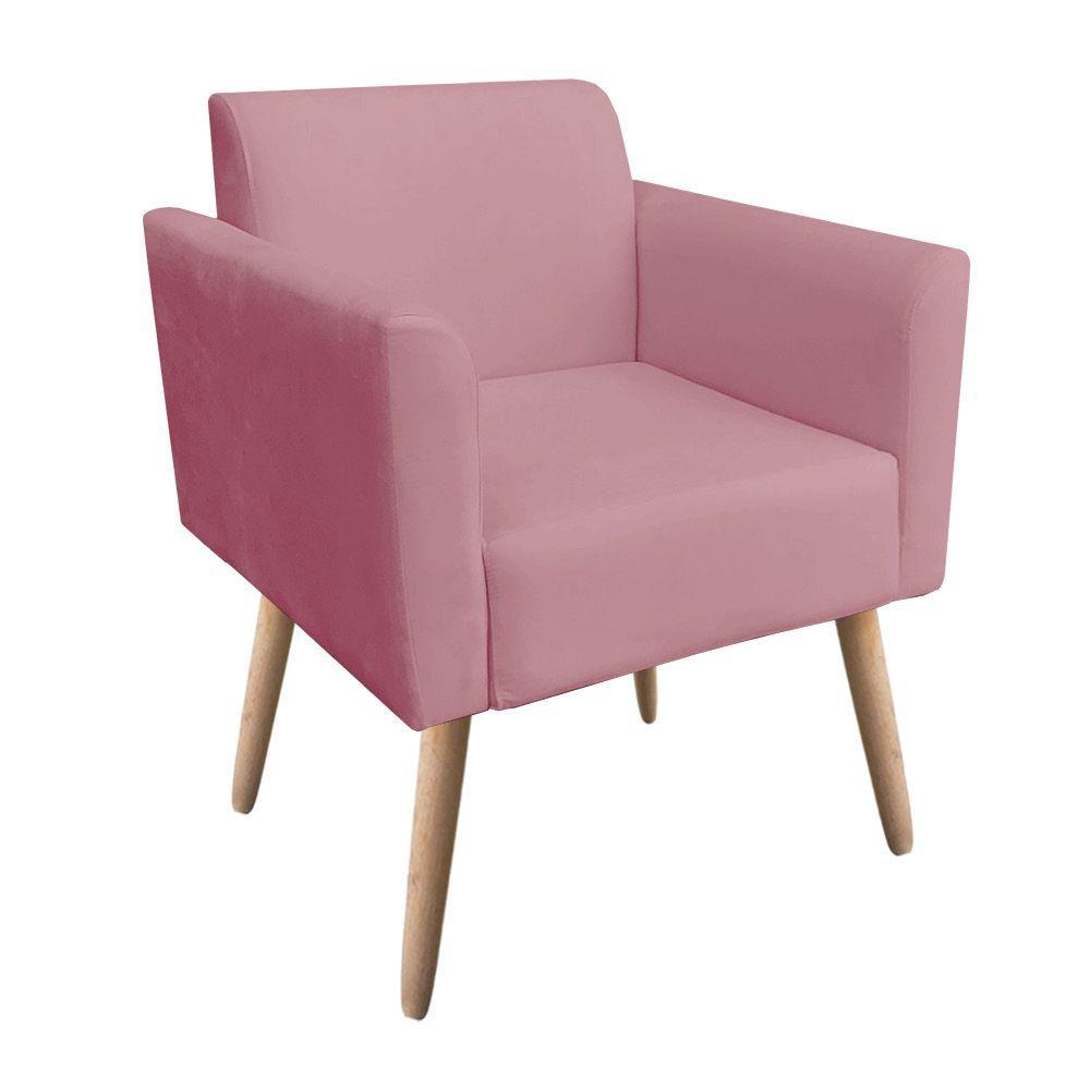 Kit 01 Namoradeira e 02 Poltronas Marisa Suede Pés Palito - 4