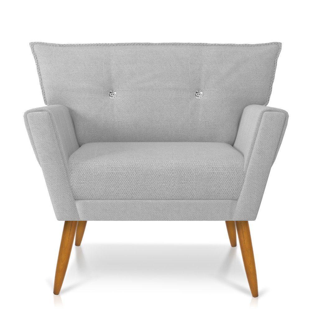 Poltrona Anitta Linho Cinza A05 D'rossi - 6