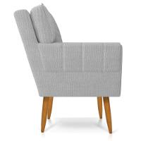 Poltrona Anitta Linho Cinza A05 D'rossi