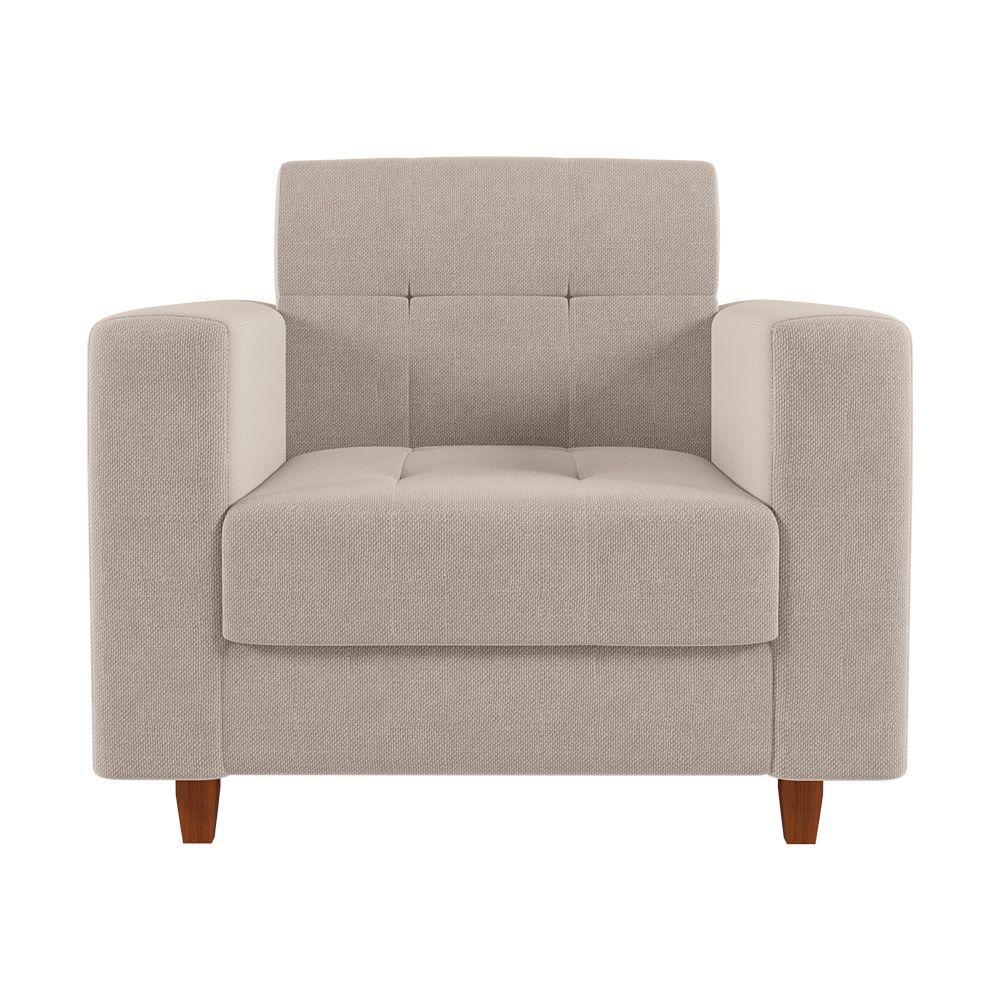 Kit 02 Poltronas Arezzo Linho Areia A27 Chanfrado - 3