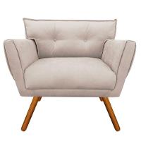 Kit 01 Namoradeira e 02 Poltronas Anitta Suede Pés Palito - 3