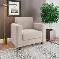 Poltrona Arezzo Linho Castanho A19 Bege