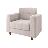 Poltrona Arezzo Linho Castanho A19 Bege - 5