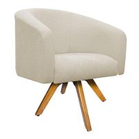 Kit 02 Poltronas Luiza Linho Bege - 4