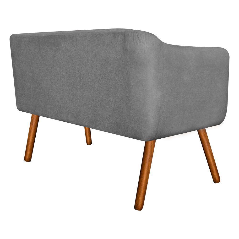 Kit Namoradeira 2 Lugares E 2 Poltronas Julia Grafite - 6