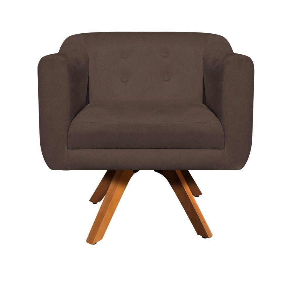 Kit Namoradeira 2 Lugares E 2 Poltronas Julia Marrom - 5