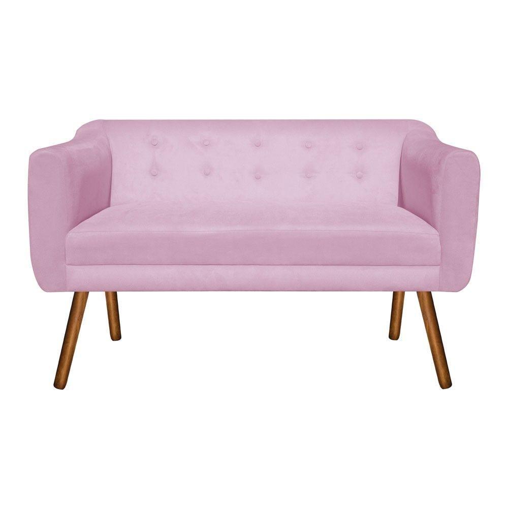 Kit Namoradeira 2 Lugares E 2 Poltronas Julia Rosa Bebê - 8