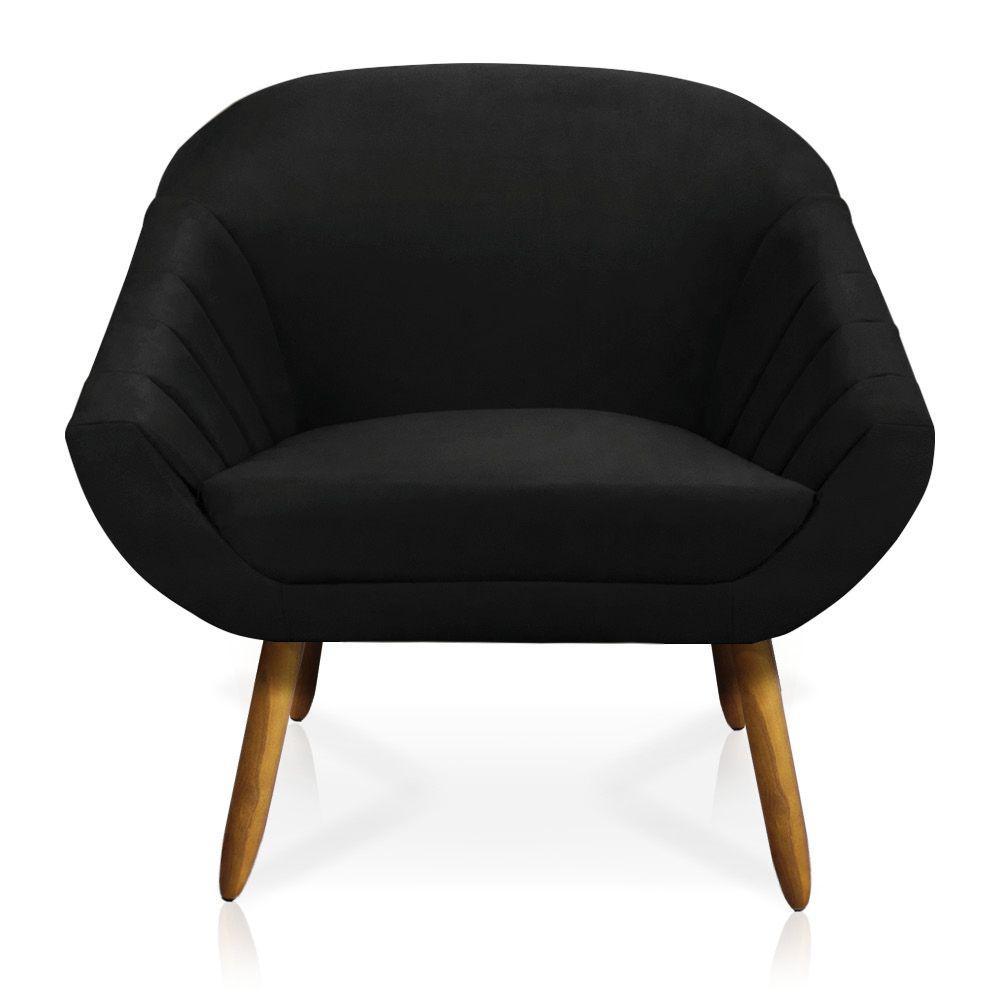 Kit 01 Namoradeira 02 Lugares e 02 Poltronas Giovana Suede Castanho - 5