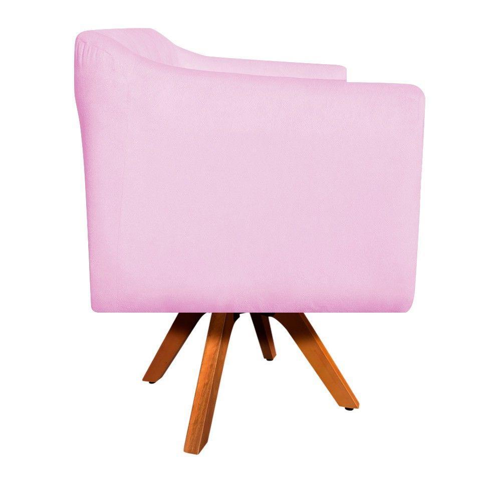 Kit Namoradeira E 01 Poltrona Giratória Julia Rosa Bebê - 5