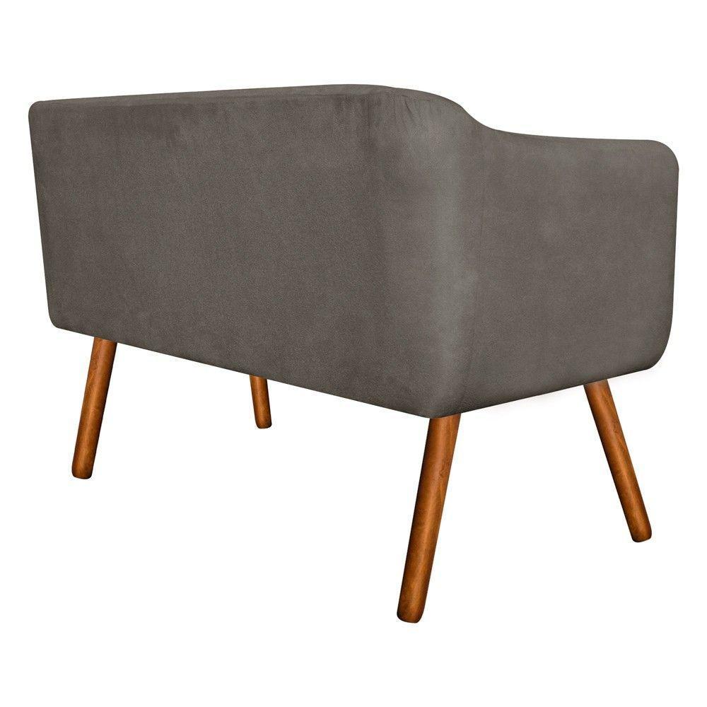 Kit Namoradeira 2 Lugares E 2 Poltronas Julia Marrom Rato - 7