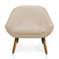 Kit 02 Poltronas Giovana Corino Castanho Bege - 6