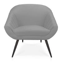 Kit 01 Namoradeira 02 Lugares e 02 Poltronas Giovana Suede de Ferro Cinza - 6