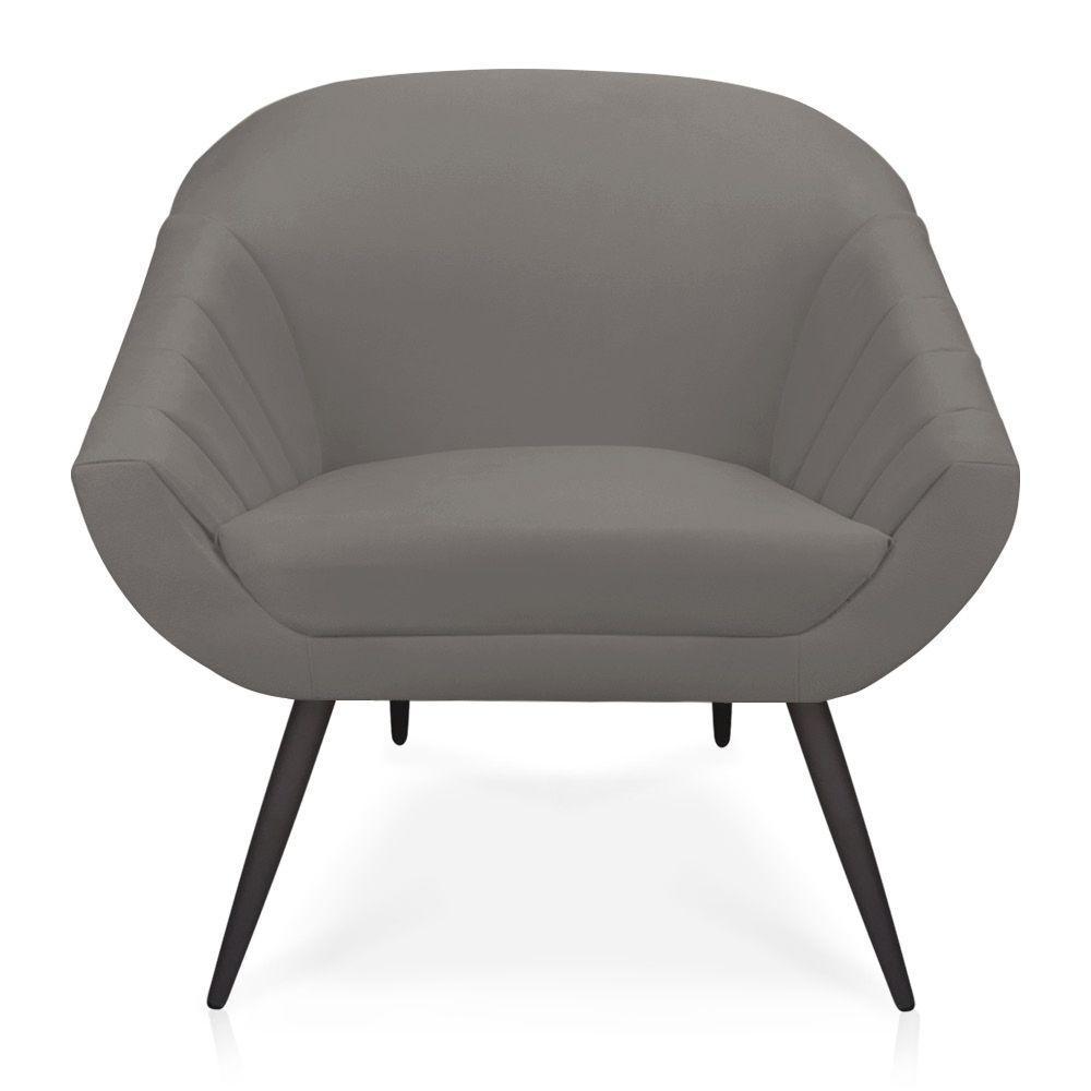 Kit 01 Namoradeira 02 Lugares e 01 Poltrona Giovana Suede de Ferro Grafite - 5