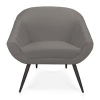 Kit 01 Namoradeira 02 Lugares e 01 Poltrona Giovana Suede de Ferro Grafite - 5