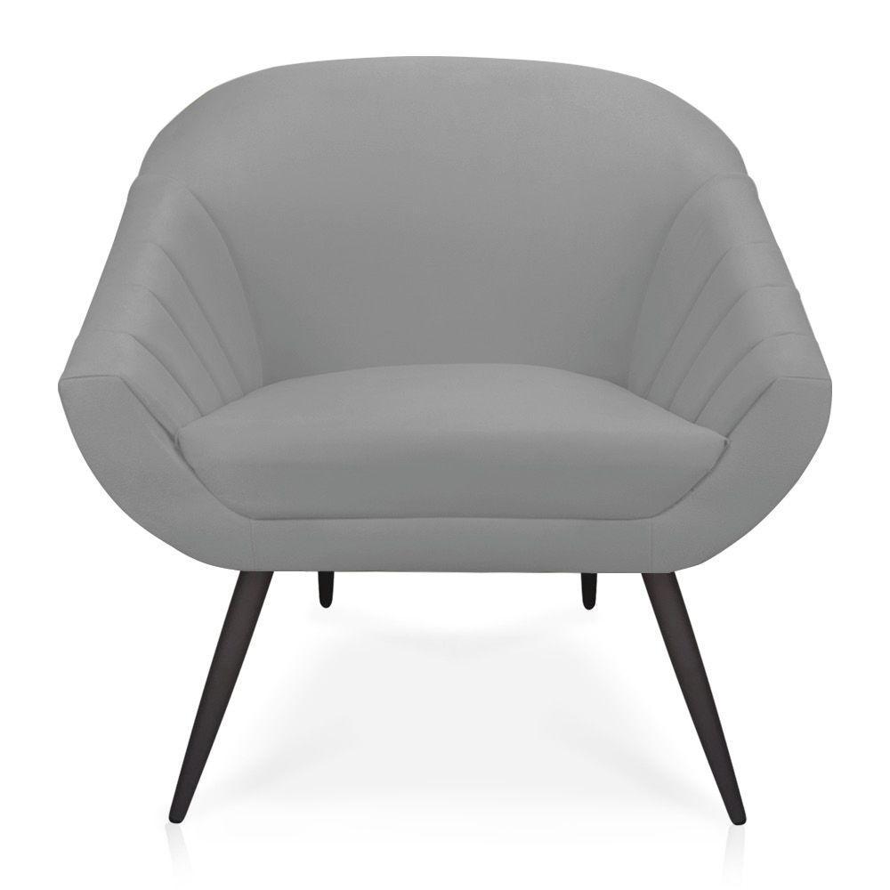 Kit 01 Namoradeira 02 Lugares e 01 Poltrona Giovana Suede de Ferro Cinza - 5