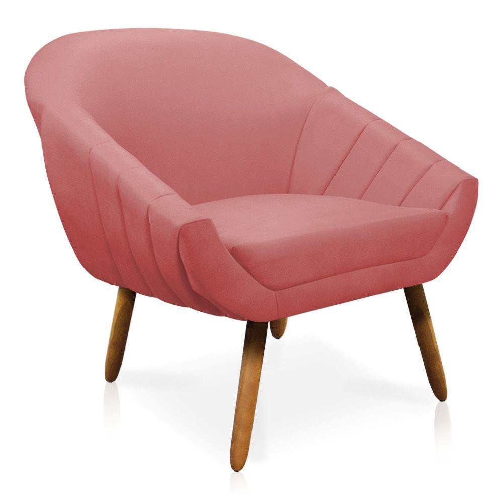 Kit 01 Namoradeira 02 Lugares e 02 Poltronas Giovana Suede Castanho Rose - 3