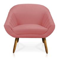 Kit 01 Namoradeira 02 Lugares e 02 Poltronas Giovana Suede Castanho Rose - 5