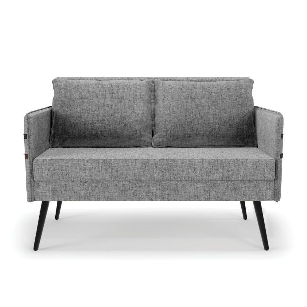 Kit 01 Namoradeira E 02 Poltronas Linho A26 Grafite - 7