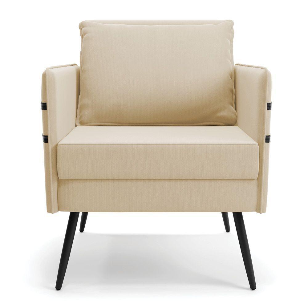 Kit 01 Namoradeira E 01 Poltrona Suede Bege - 6