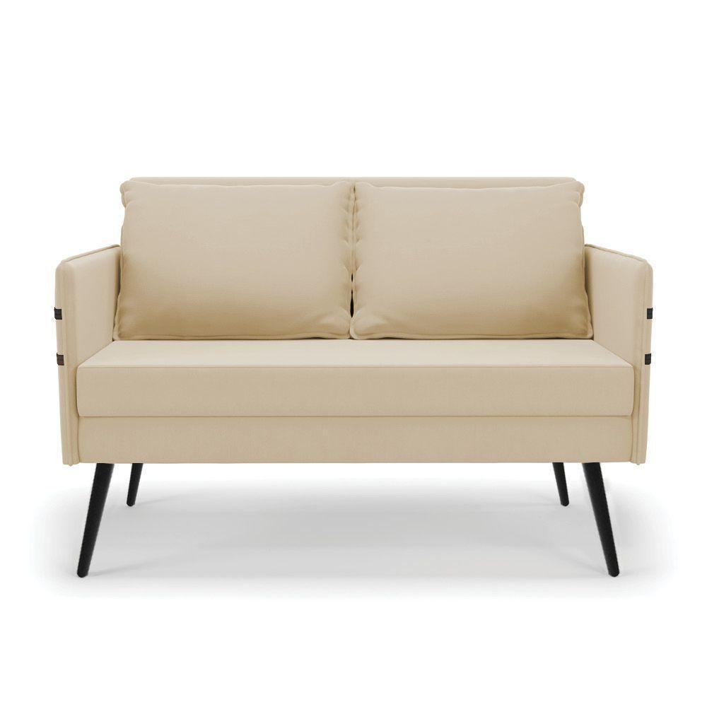 Kit 01 Namoradeira E 01 Poltrona Suede Bege - 7